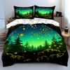 "Starry Night Forest Decor Set" Soft Comfortable Duvet Cover Bedding Set Included 1*Duvet Cover & 2*Pillowcases, gift