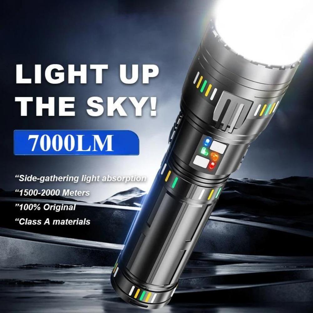New Upgrade High Power Led Flashlights Super Bright Spotlight Tactical Flashlight Zoomable Outdoor Emergency Camping Torch