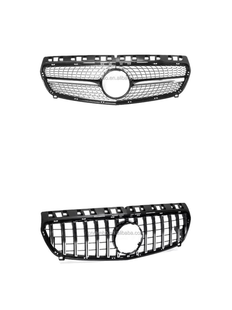 Diamond Black Front Grille for Mercedes W176 A-Class (A200, A250, A45) 2013-2015