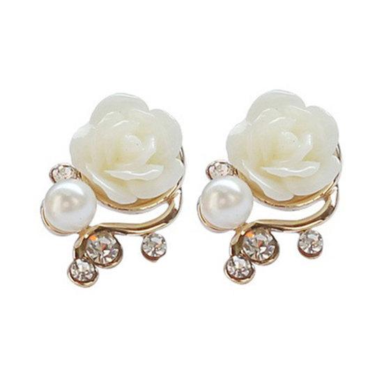 Durable Stud Earring Rose Flower ShapeVersatile