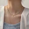 Simple Temperament Golden Beanie Necklace Female