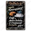 Eat Breakfast at Night Funny Sign, Kitchen Wall Decor Metal Plaque 20x30cm
