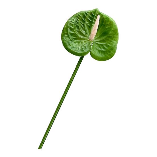 Artificial Anthurium Flower 24.4 Inch Real Touch Fake Flower for DIY Wedding Bouquets Floral Arrangements Bridal Shower Party Centerpiece