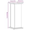 Plant Stand Smoked Oak 33x33x80 cm Wood Based Material