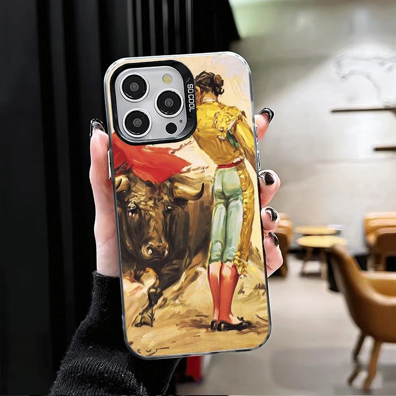 Bullfight Bull Fighter Matador Soft Phone Case for iPhone 15 16 17 Pro Max 17Air 16E 14 Plus 13 12 Mini Shockproof Cover Back Sh