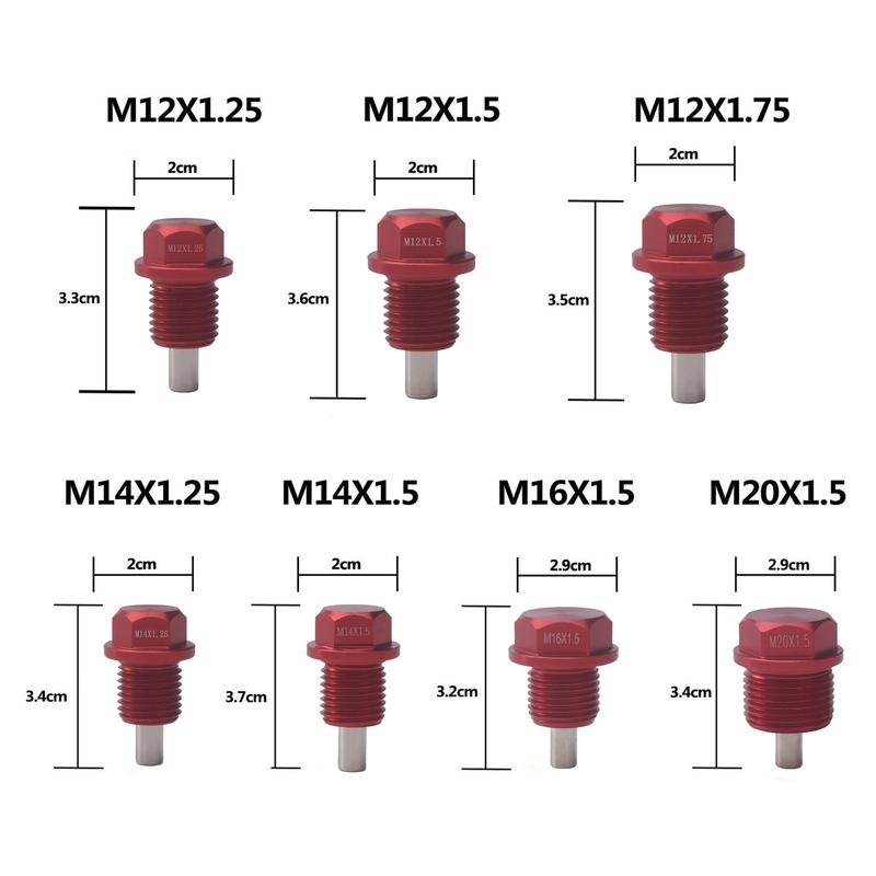 Magnetic Oil Drain Plug Bolt Nut for Engine Oil Sump Car Truck M12 M14 M16 M20 Thread 1.25 1.5 1.75 Screw Replacement