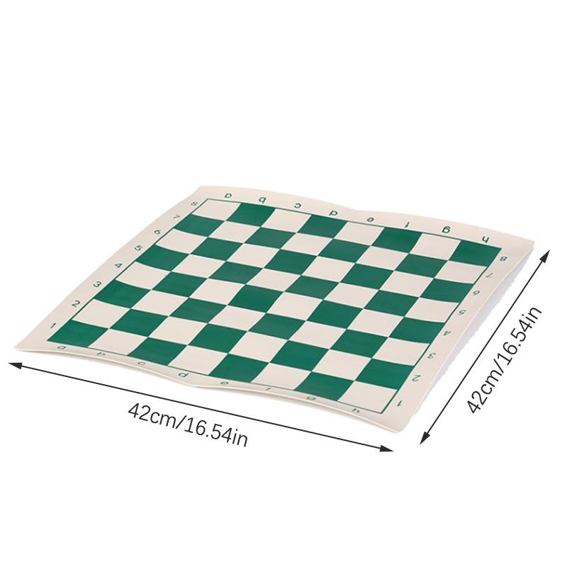 42Cm X 42Cm Chess Board For Children'S Educational Games Green & White Color