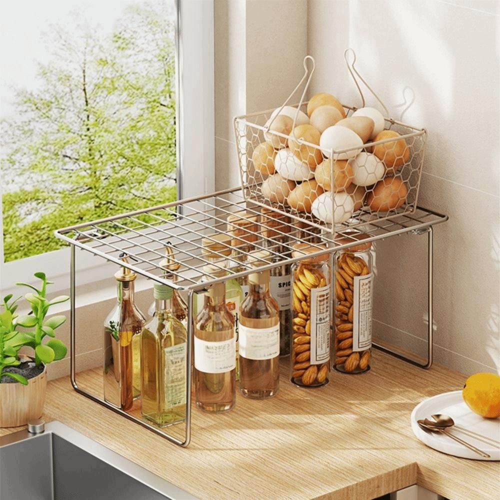 Rust Proof Pot Lid Rack Space Saving Dish Drying Rack Folding Kitchen Storage Shelf  Home Storage