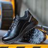 Insulation 6KV Black Leather Work Safety Shoes For Men Anti Smashing Steel Toe Cap Boots Non-slip Indestructible Male Footwear