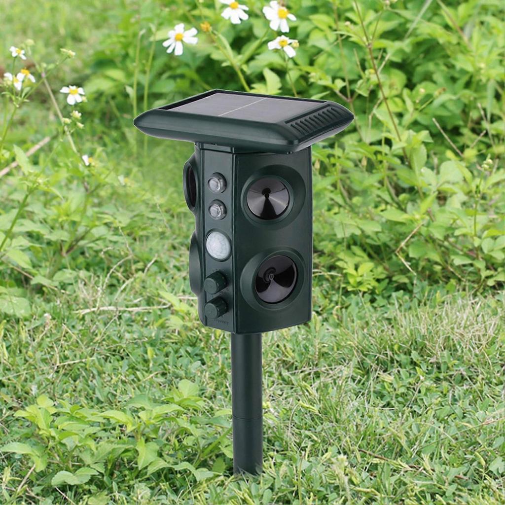 Garden Solar Ultrasonic Vibration Buzzer Animal Repeller Yard Outdoor Pest Repellent
