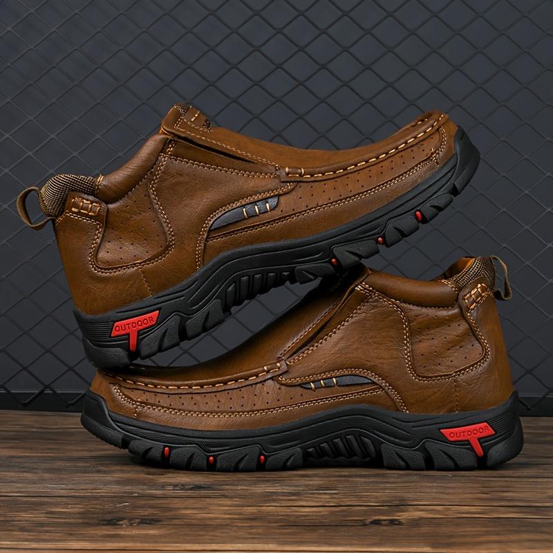 Men's Mid-Top Casual Hiking Boots - Slip-Resistant, Comfortable & Versatile for All Seasons, Men's Boots, Warm, Anti Slip, Hiking