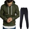 Men's  Winter Pocket Sweatshirt Top Pants Sets Sports Suit Tracksuit