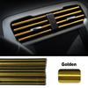 10Pcs Car U Shaped Air Outlet Decorative Strip Universal Chrome-Plated PVC Trim Strip Decor for Auto Interior Styling Accessorie