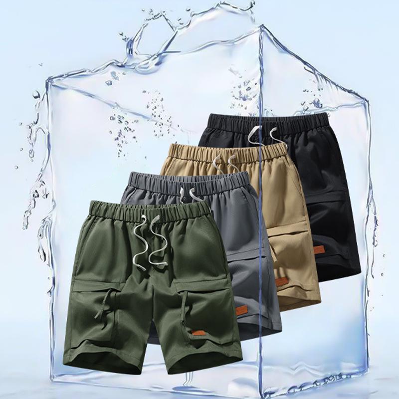 

2025 Men s Plus Size Ice Silk Quick-Dry Breathable Sports Cargo Shorts 3XL армія зелений колір