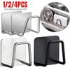 1/2/4pcs Kitchen Sponge Storage Cabinet Sink Drain Pipe Drying Bathroom Sponge Rack Cleaning Sponge Rack Hook Accessories Tools