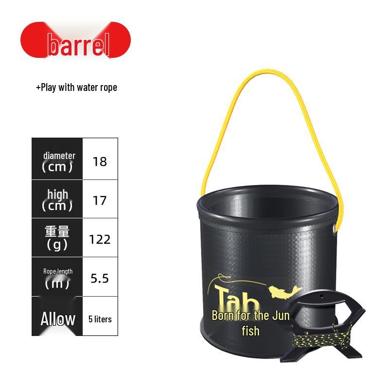 

Portable Folding Fish Container - Handheld Water Bucket for Live Fish