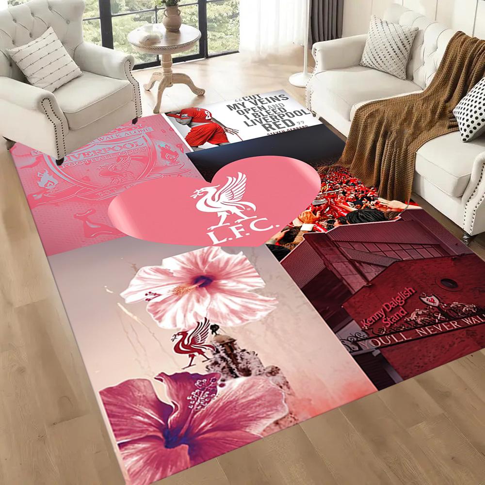Liverpool Football Club Floor Mat Design For Playrooms Balcony Decorate Room Dormitory Antislip Rug Anime Office Decor Perfect Gift For Womenmen