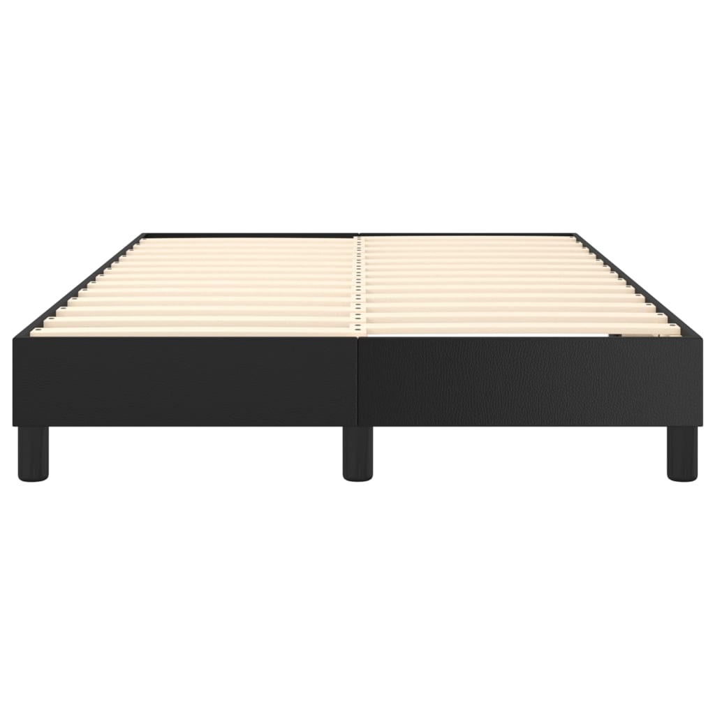 Box Spring Bed Frame Black 120 X 200 Cm Faux Leather