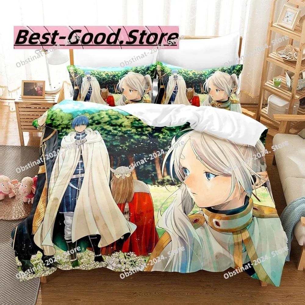 Frieren Beyond Journeys End Bedding Set Single Twin Full Queen King Size Bed Set Kids Bedroom Duvetcover Sets bed s set