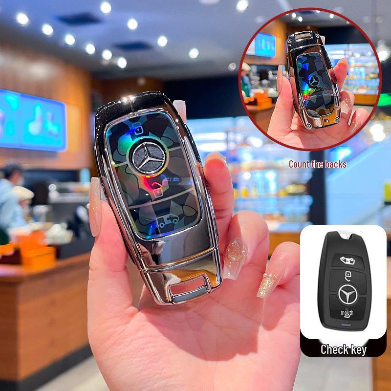 Mercedes-Benz Vito Business Vehicle Key Case: Elf Edition Metal Buckle Full Coverage Shell