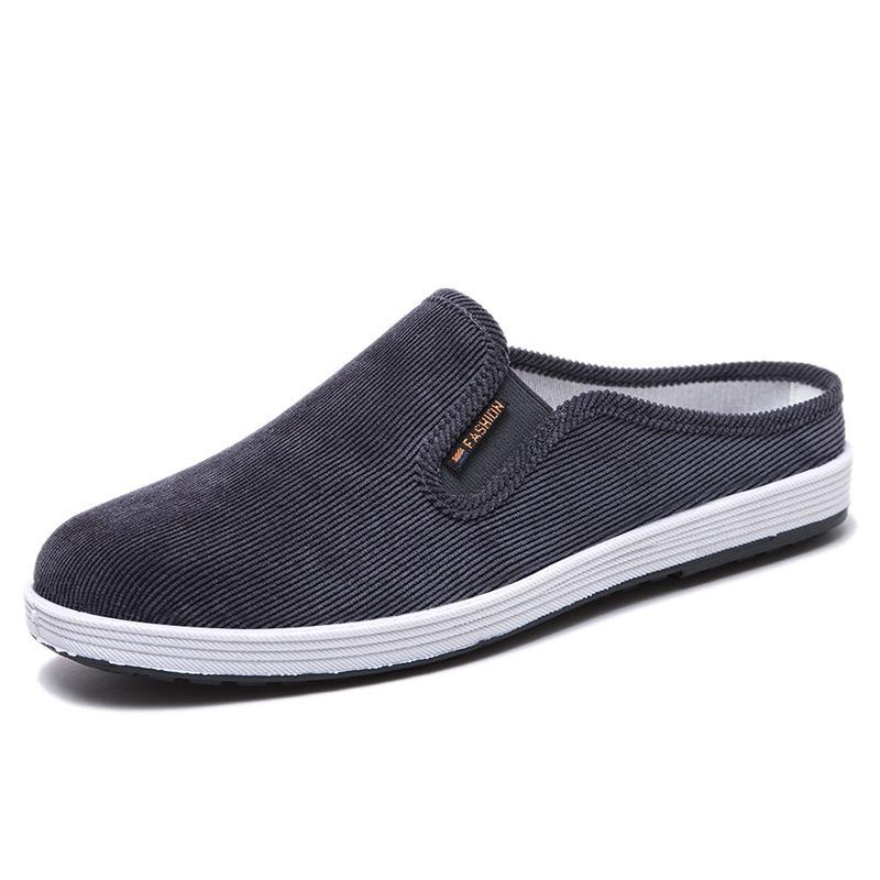 Herren Casual Atmungsaktiv und Vielseitig Stoffschuhe Slipper Board Schuhe Einschlupf Halbstützend Rutschfeste Schuhe