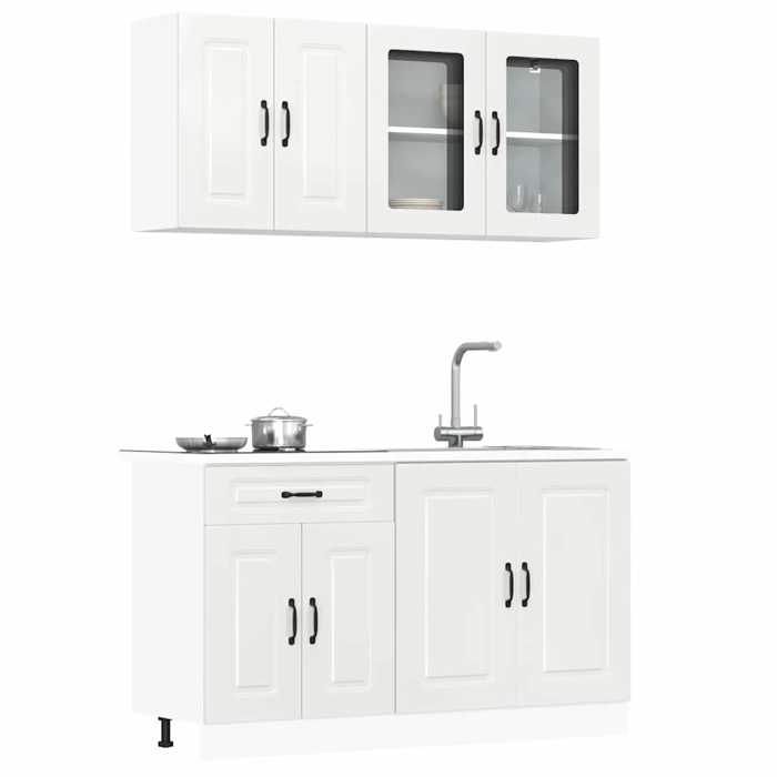 VidaXL Ensemble D'armoires De Cuisine 4 Pcs Kalmar Bois D'ingénierie, Ensemble D'armoires, Étagère De Rangement, Placard, 3314853