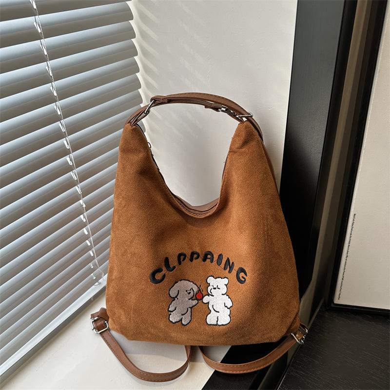 Handbag One Shoulder Cute Puppy Hand Carrying Bucket Bag Large Capacity Tote Bag Versatile Multi-Purpose Backpack Bag