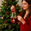 Weihnachtsglocken-Ornamente Weihnachtsbaumhänger Jingle Bell mit Weihnachtsmann/Elch/Pinguin-Ornamenten für die Feiertags-Heimbaumdekoration