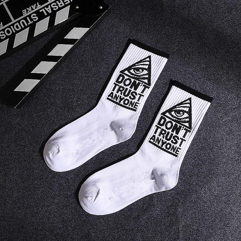 1 Pair Men Fashion Hip Hop Hit Color On Fire Crew Socks Red Flame Blaze Power Torch  Warmth Street Skateboard Cotton Socks