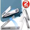 Magnetic Ultra Thin Foldable Mobile Phone Holder Bracket Metal Alloy Desktop Cell Phone Stands Universal Phone Support Kickstand