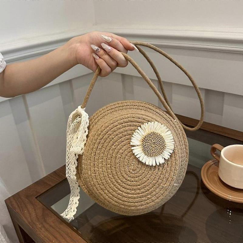 Crossbody Bag for Women Portable Modern Woven Purse for Holiday Summer Party Beige