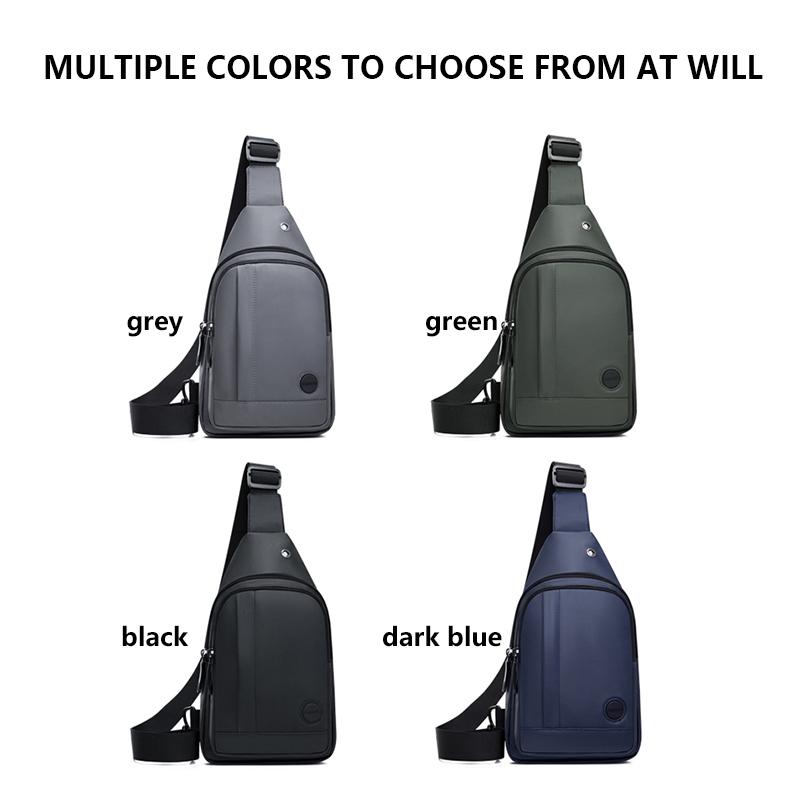 Lightweight Men'S Chest Bag, Casual Nylon Crossbody Bag,Hiking Multipurpose Sling Bag For Outdoor Sports & Daily Commute