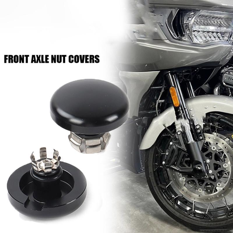 Quick Install Motorcycle Axles Protector Aluminum Construction Weatherproof Designs Front Axles Cap for Bike 121 117 CVO