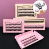 Press On Cluster Lashes No Glue Needed Self Adhesive Handmade Segment Pre Cut Pre Bond Cluster Eyelash Extension