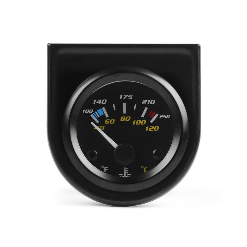 2'' 52MM White Led Water Temperature Gauge 40-120 Celsius/100-250 Fahrenheit With Water Temp Joint Pipe Sensor Adapter 1/8NPT