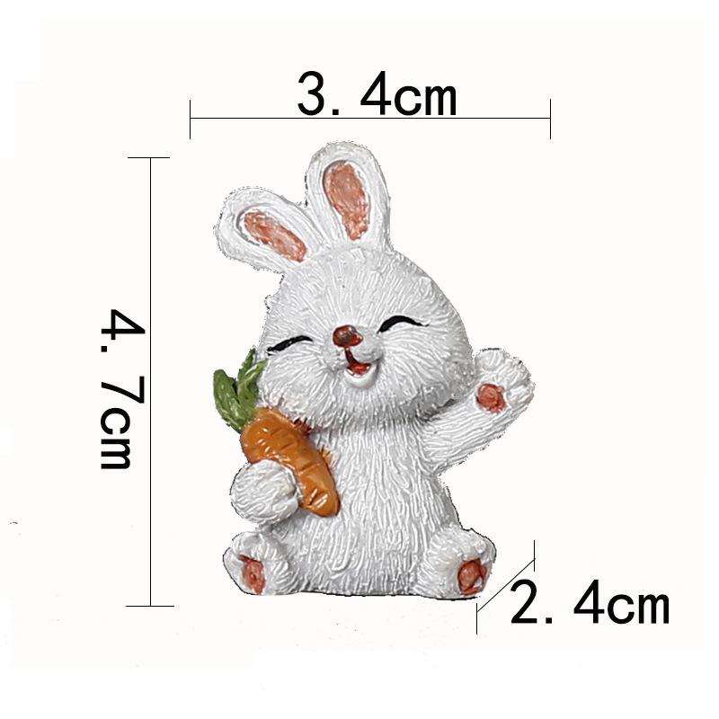 Creative Small Cute Resin Animal Shape Flower Pet Figure Diy Micro Landscape Doll Ornament