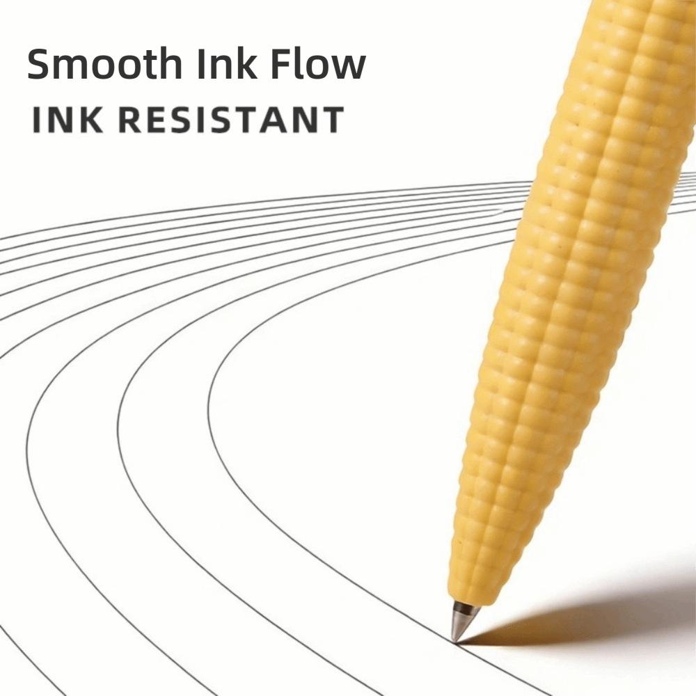 Corn Shape Ballpoint Pen Biodegradable Writing Pen Eco-Friendly Gel Pen Desktop Use