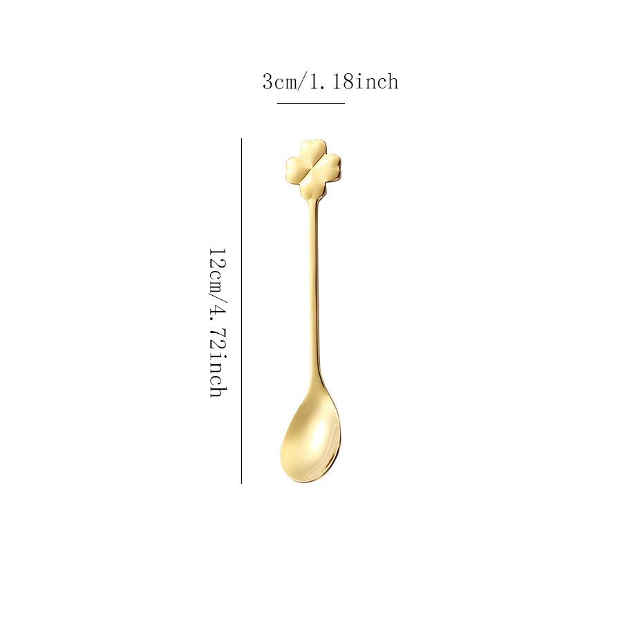 Exquisite Gold & Silver Stainless Steel Dessert and Coffee Spoon Gift Set