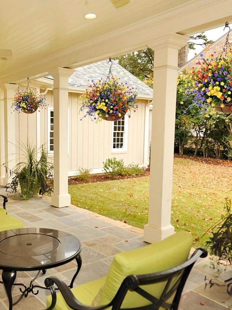 Spring and summer gardening iron frame coconut palm flower basket hanging basket flower pot hanging basket 1pc