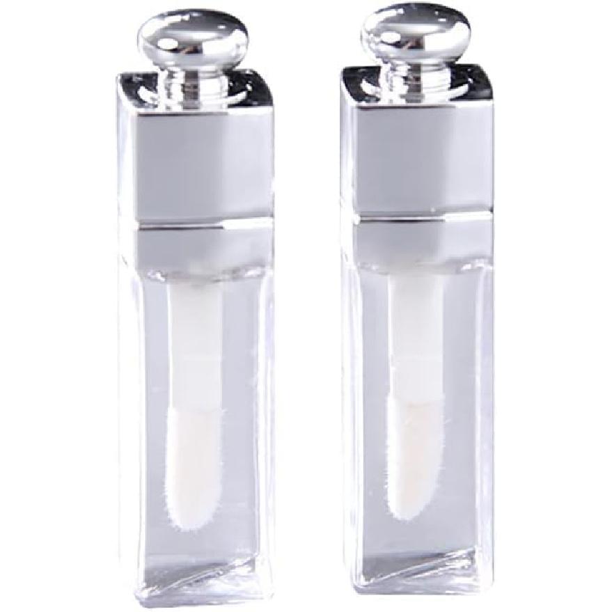 6 Pcs 3ml Clear Lip Gloss Tubes, Empty Lip Gloss Tubes Containers Clear Refillable Lip Balm Bottles Transparent Mini Lipstick Containers for DIY