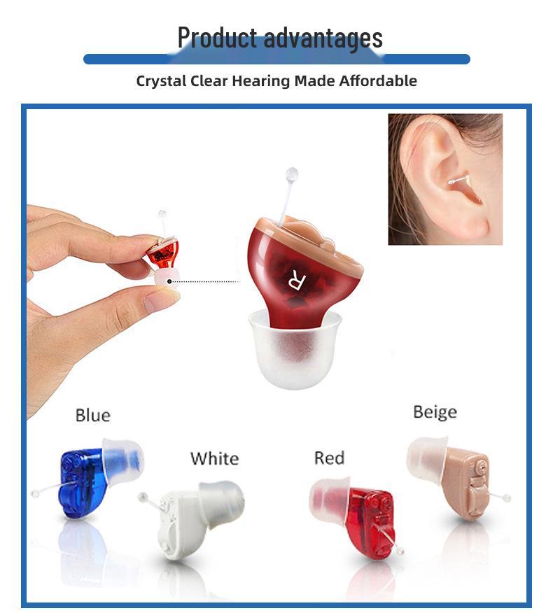 Invisible In-Ear Portable Hearing Aid Earbud Sound Amplifier