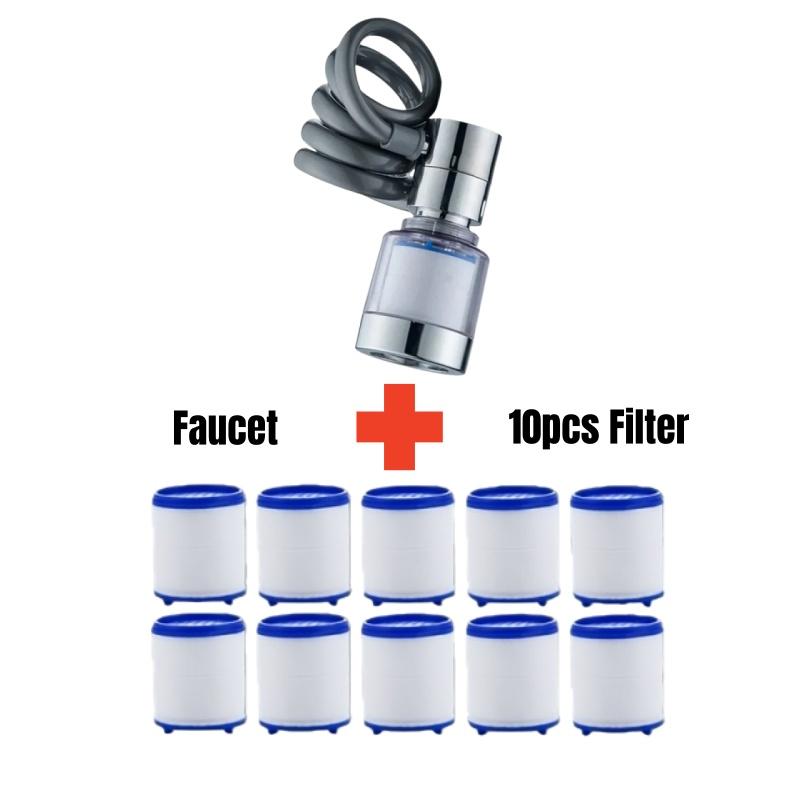 

Telescopic Sink Faucet with 10pcs Filter 360° Swivel Extension Tube Shower Water Saving Tap Universal Kitchen Gadget Accessories