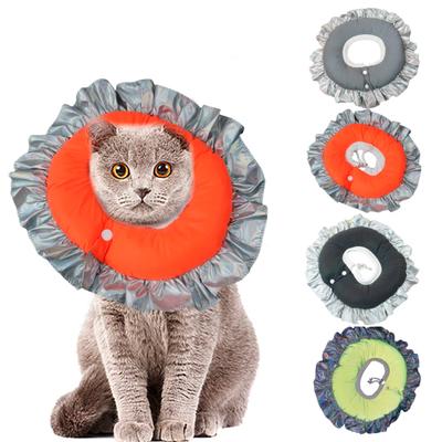 Haustierhalsband Leicht zu tragen Verstellbar Polyester Weiche Katzenhalskette Nach Operation Welpenzubehör
