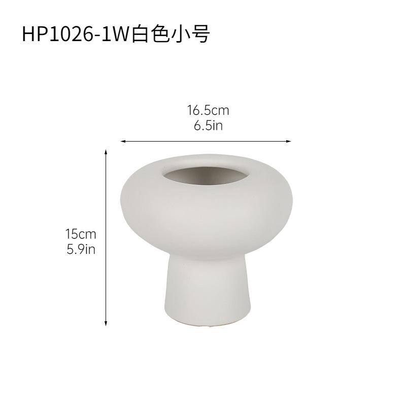 Ceramic Vase Black White Minimalist Home Decor Living Room TV Cabinet Table Centerpiece Flower Vase Modern Design Stylish