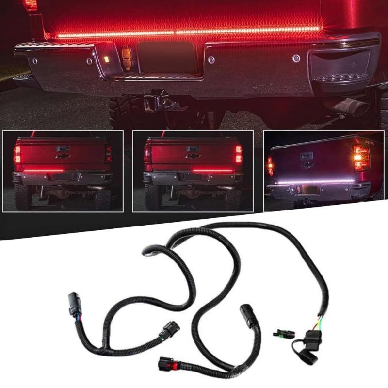 Tailgate Light Bar Harness with Reverse Wire for 1500 2500 3500 529005 Replacement Light Bar Adapter Auto Part