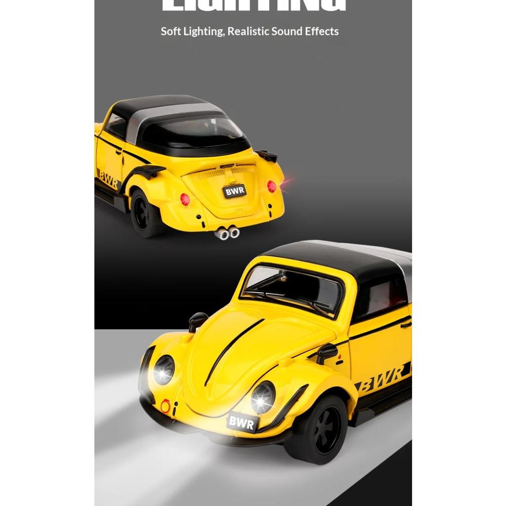 1/32 Scale Volkswagen Beetle Alloy Die-cast Car Model Simulation Retro Classic Car Collection Ornaments Children's Toys Gifts