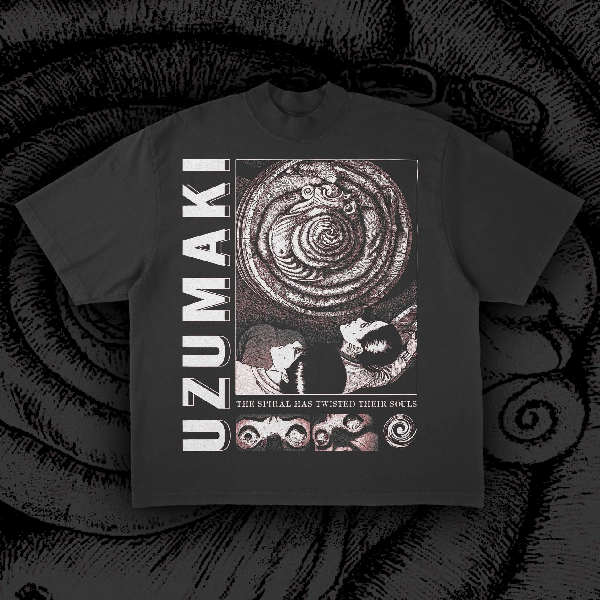 

UZUMAKI The Father Printed Short Sleeve Mens and Womens Summer Cotton Comfortable Loose Fashion Round Neck Tshirt Top 4XL