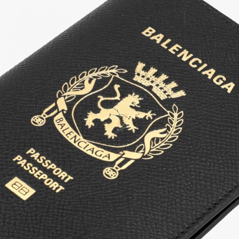Balenciaga Logo Passport Wallet 787742 2aa3r