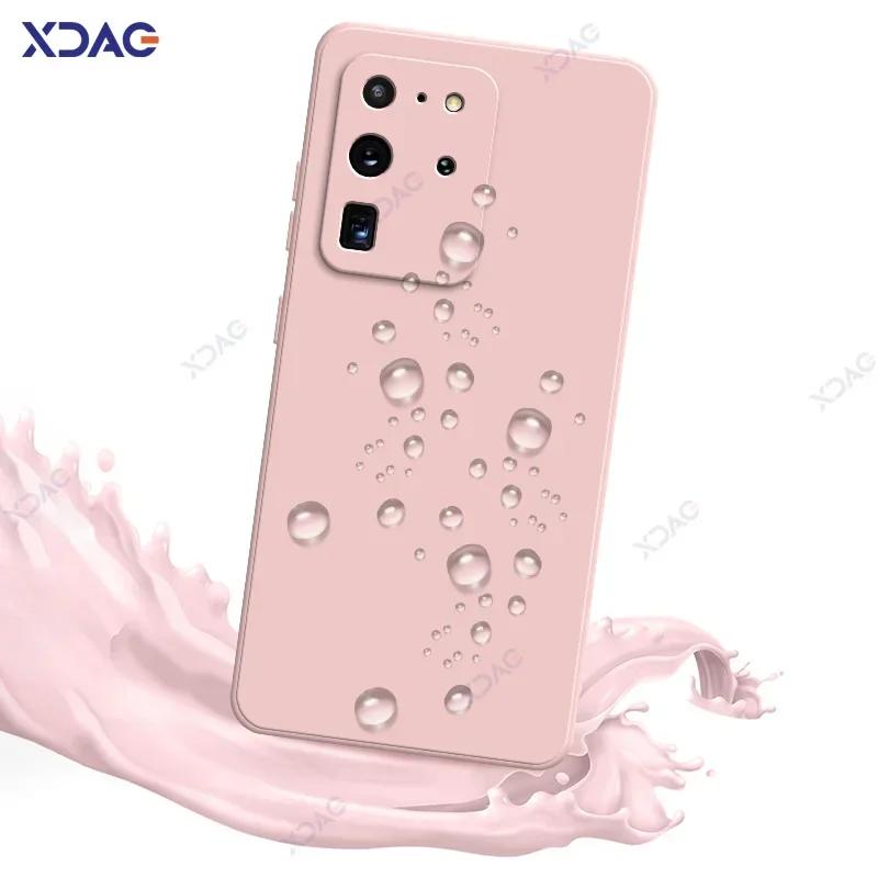 Mobile Phone Cover for Samsung Galaxy S20 FE Plus Ultra SamsungS20Ultra S20Plus 5G Soft Square Liquid Silicone Case Bag