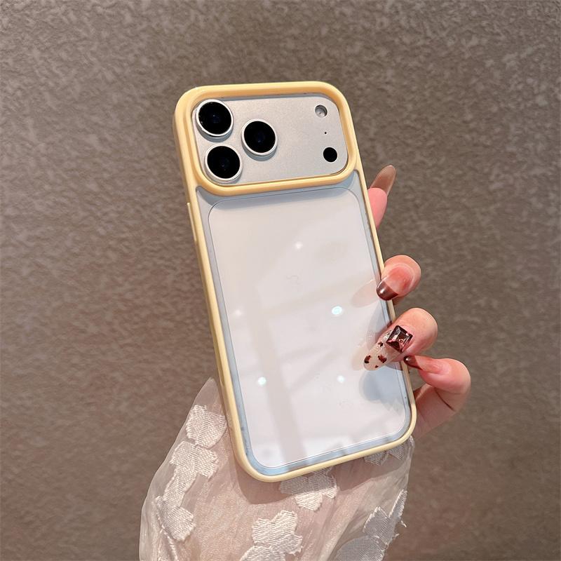 Dopamine Candy Color Transparent Acrylic Hard Phone Case Fo iPhone 17 Air 16 15 14 Plus 13 12 11 Pro Max Clear Shockproof Cover
